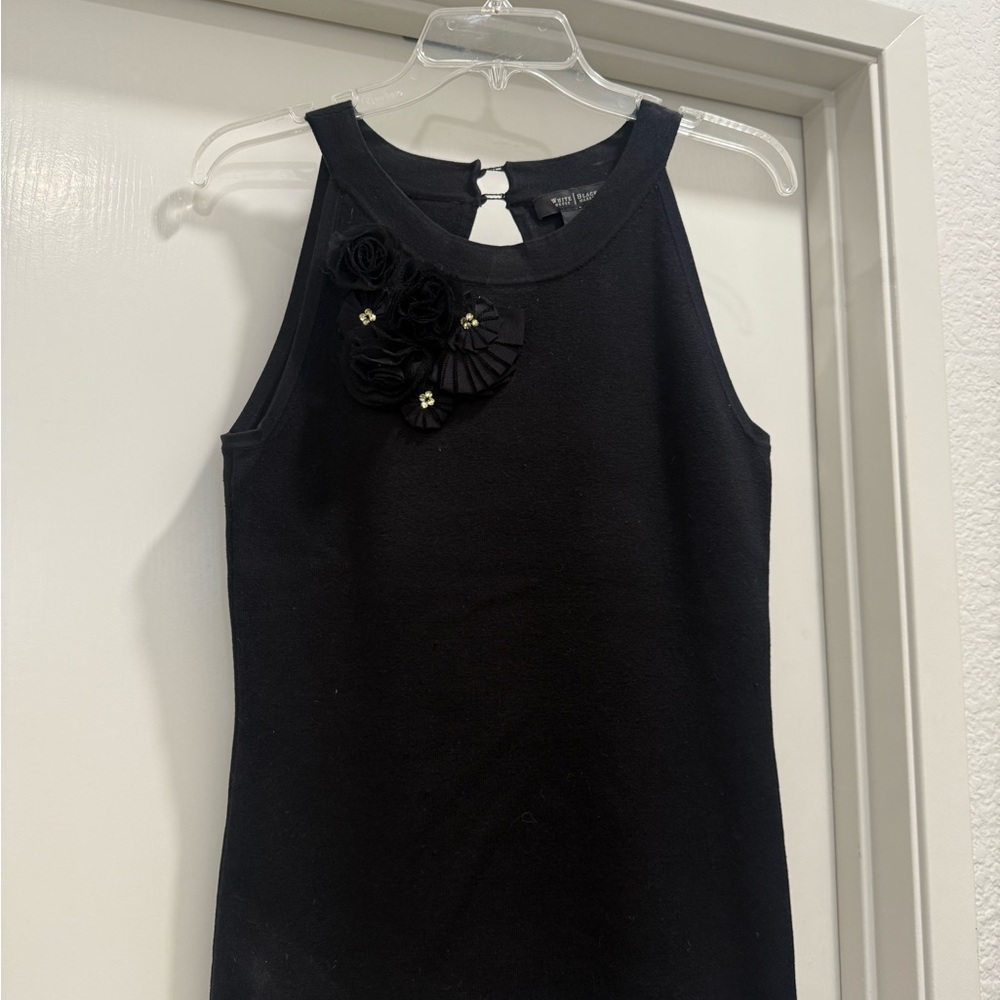 White House Black Market Black Knit Top